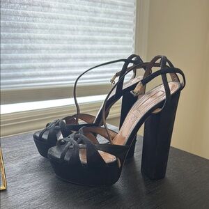 Aquazzura Elegant Black Platform Heels